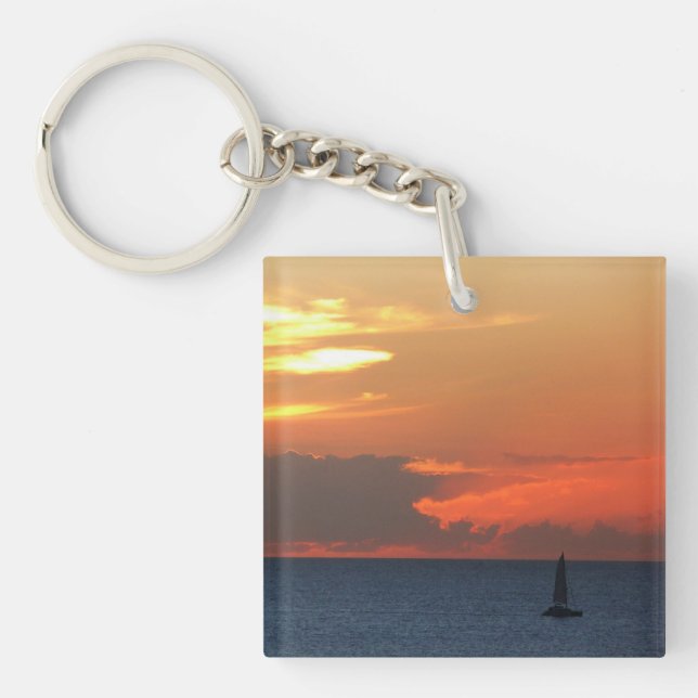Sunset Clouds and Sailboat Seascape (Devant)