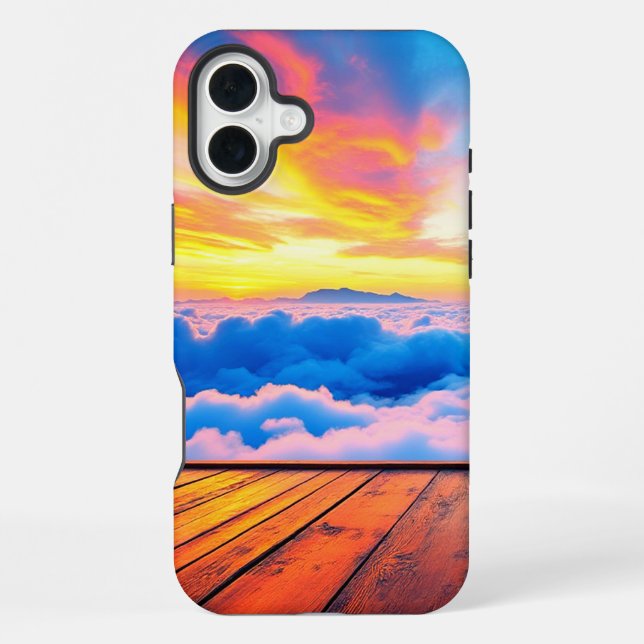 Sunset Clouds Handy Case iPhone 16 Plus Hülle (Rückseite)