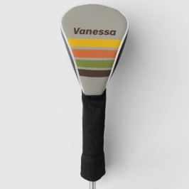 Sunset Clover Across Striping with Name Golf Headcover