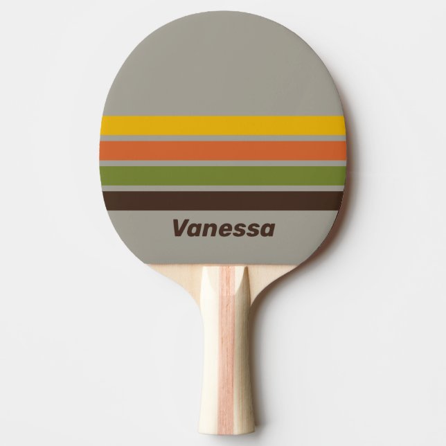 Sunset Clover Across Striping with Name Tischtennis Schläger (Vorderseite)