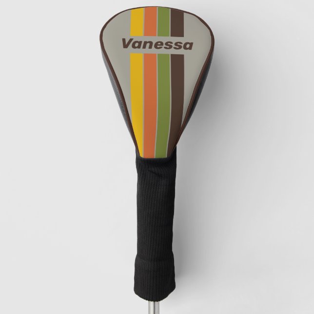 Sunset Clover Pin Striped with Name Golf Headcover (Vorderseite)