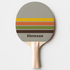 Sunset Clover über Streifen mit Namen Tischtennis Schläger