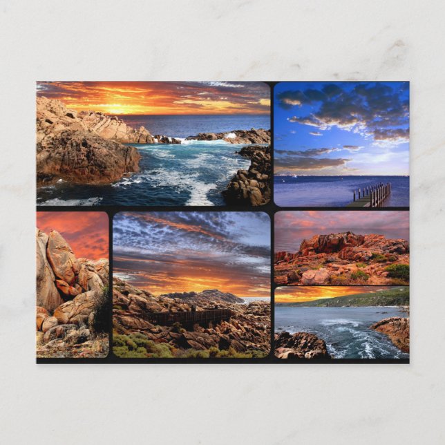 Sunset Coastlines Australia Postcard Postkarte (Vorderseite)