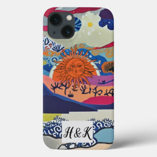 Sunset Collage Phone Case - farbenfroh und künstle