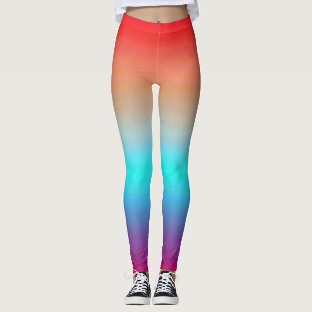 Sunset Color Ombre Leggings (Vorderseite)