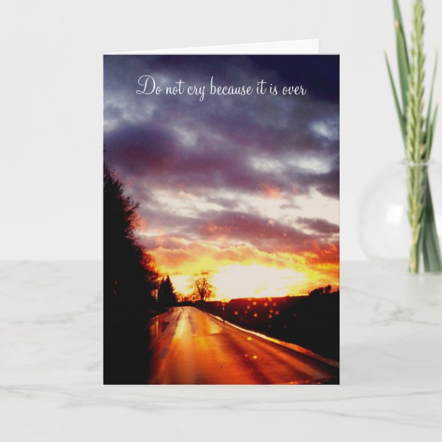 Sunset Condolence Card Karte (Vorderseite)