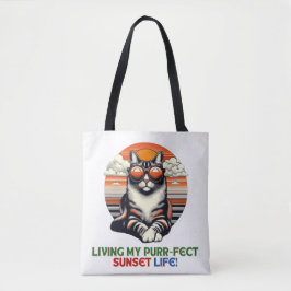 Sunset Cool Cat Tasche