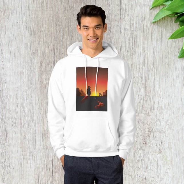 Sunset Cowboy Mens Hoodie (Von Creator hochgeladen)