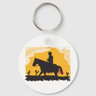 Sunset Cowboy Schlüsselanhänger