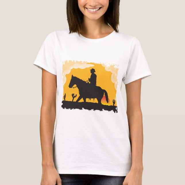 Sunset Cowboy T-Shirt (Vorderseite)