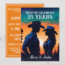 Sunset Cowboy und Cowgirl 25 Jahre Jubiläum
