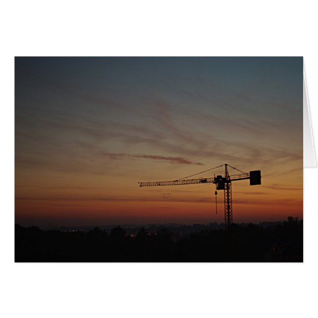 Sunset Crane Card (Vorderseite (Horizontal))