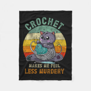 Sunset Crochet Cat Mama macht mich weniger mörderi Fleecedecke