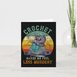 Sunset Crochet Cat Mama macht mich weniger mörderi Karte