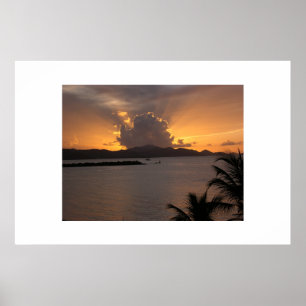 SUNSET CRUZ BAY POSTER