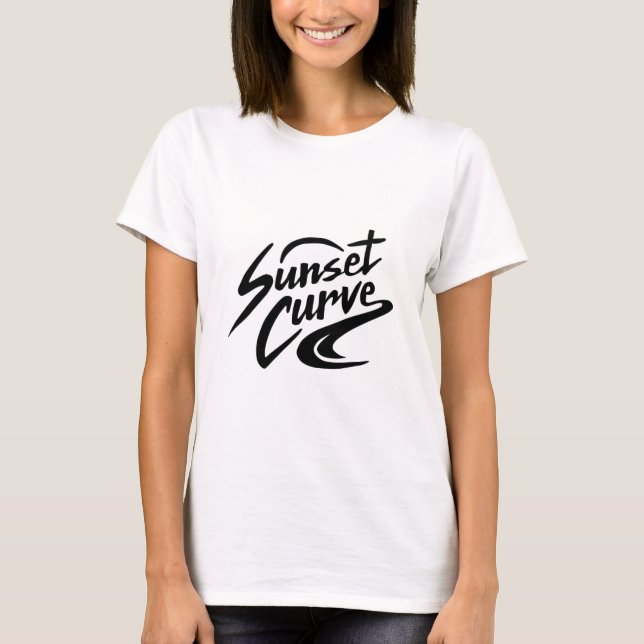 Sunset Curve Funny Summer Logo Design 2020 T-Shirt (Vorderseite)