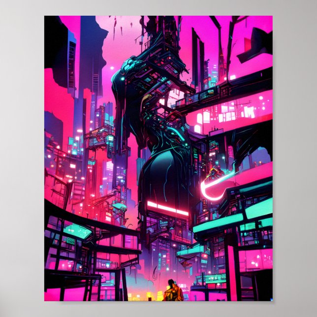 Sunset CyberCity Poster (Vorne)