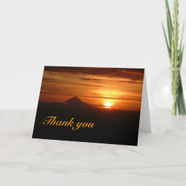 Sunset Danke Karte mit Worten