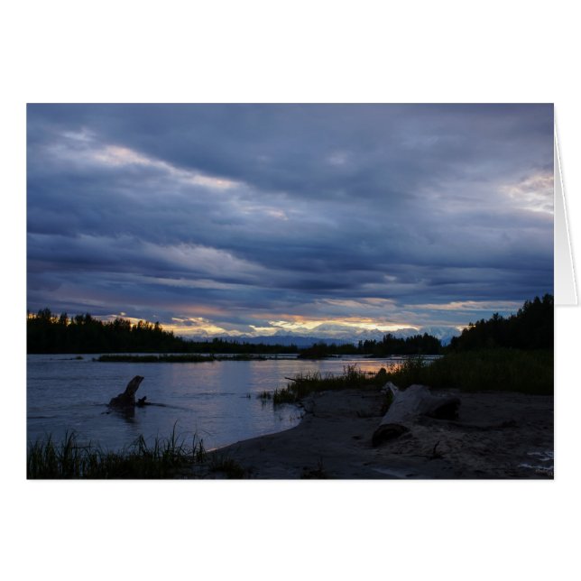 Sunset de l'Alaska à minuit (Devant Horizontal)