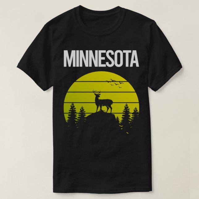 Sunset Deer Minnesota T-Shirt (Design vorne)