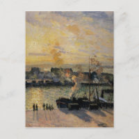 Sunset, Der Hafen von Rouen (Dampfboote) von Camil