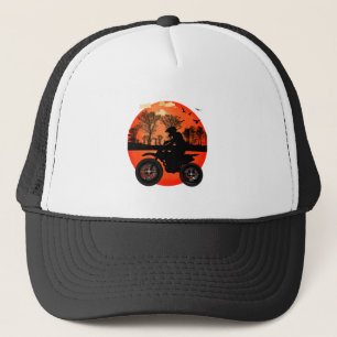 Sunset Dirt Bike Rider Silhouette Truckerkappe