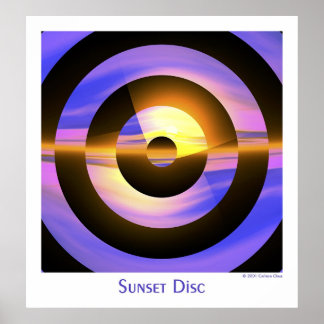 Sunset Disk Poster