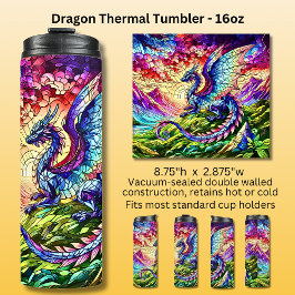 sunset Dragon 16oz Thermosbecher