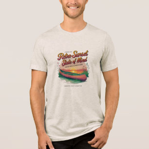 Sunset Drift - Retro-Staat des Geistes, Fang-Strah Tri-Blend Shirt