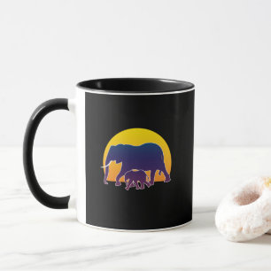 Sunset Elephants Tasse