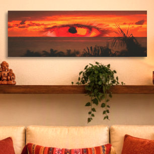 Sunset Eye Panoramic 2106 Art Leinwanddruck