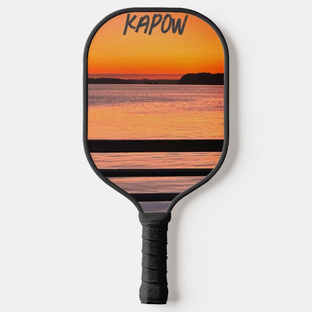 Sunset Fährfahrt Pickleball Paddel Schläger (Rückseite)