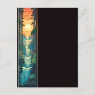 Sunset Falls Postkarte