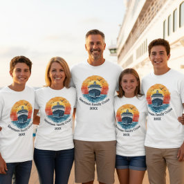 Sunset Family Name Vacation Cruise Ship Keepsake T-Shirt