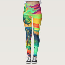 Sunset Fantasy Landschaft Leggings