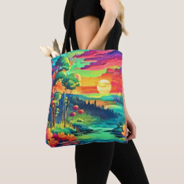 Sunset Fantasy Landschaft Tasche