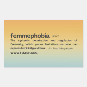 Sunset FEMMEPHOBIA Aufkleber