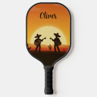 Sunset Fiesta - Whimsical Desert Celebration Pickleball Schläger