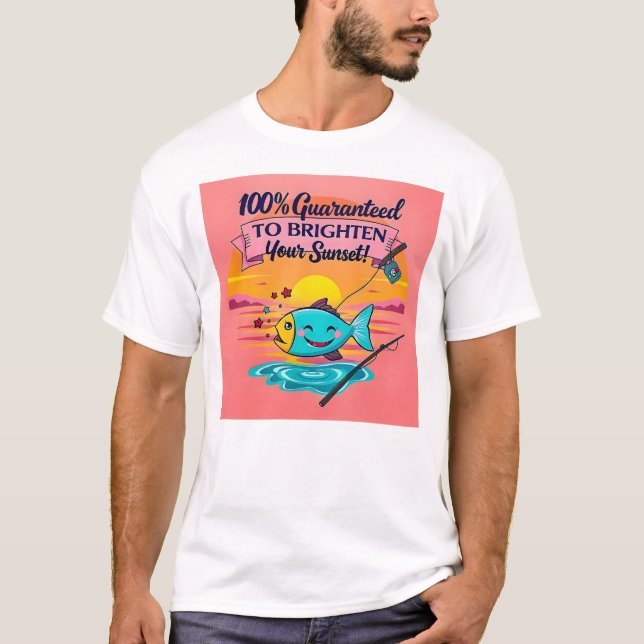 Sunset Fish Vibes T-Shirt (Vorderseite)