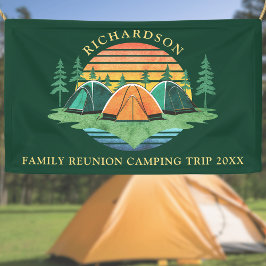 Sunset Forest Camping Green Custom Family Wiederse Banner