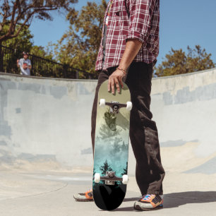 Sunset Forest Dream #2 #dreamy #wall #art #art Skateboard