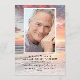 Sunset Foto Memorial Service Beerdigung Programm