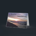 SUNSET FÜR DEN GEBURTSTAG VON DAUGHTER KARTE<br><div class="desc">Lass ihr,  wie sehr du sie Liebe und wünsche ihr alles Gute. Bitte Karo hier bei Zazzle aus meiner ganzen Linie.</div>