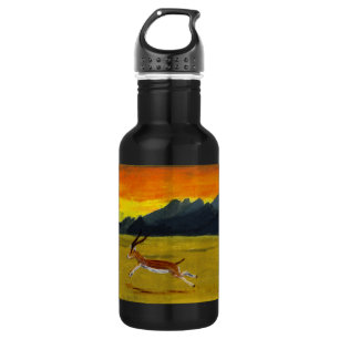 Sunset Gazelle Wildlife Art Trinkflasche