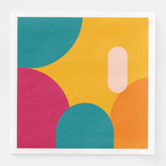 Sunset Geometry - Colorful Paper napkin  Serviette