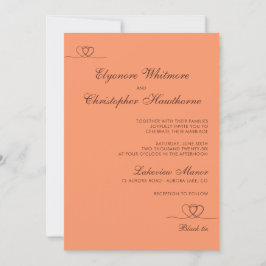 Sunset Glow Elegant Chic Calligraphy Wedding Einladung