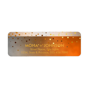 Sunset Gold Glitzer Sparkle Confetti Dots Modern