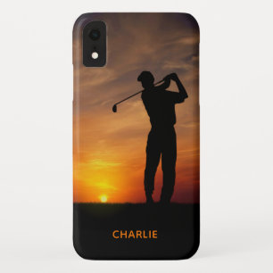 Sunset Golfer individuelle Name Gehäuse Case-Mate iPhone Hülle