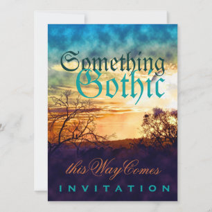 Sunset Gothic Stimmung Hochzeitsempfang Einladunge Einladung