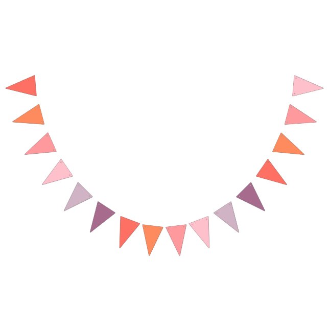 Sunset Gradient Thema Dreiecksbanner Wimpelkette (Alle)